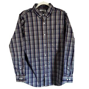Duluth Shirt Mens Medium Slim Fit Multi  Colored Check Long Sleeve Button Casual
